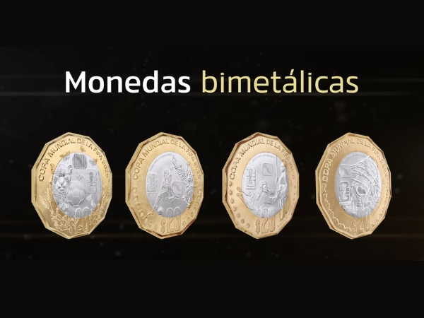 Monedas bimetálicas Mundial 2026